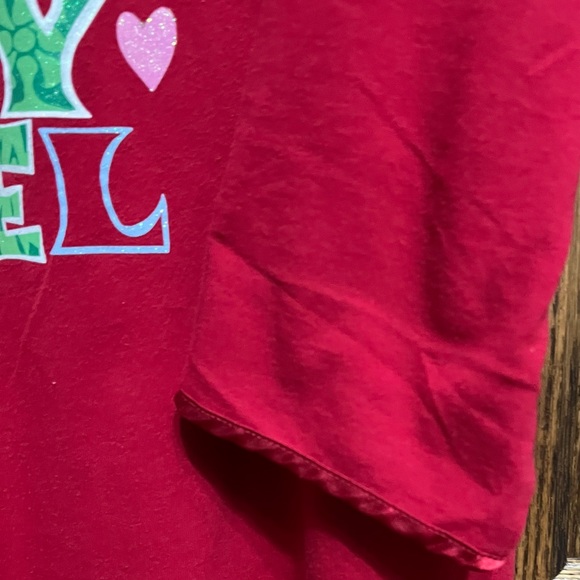 Christmas Secret Treasures sleep/lounge wear, red, size Large/Xlarge, satin trim - Picture 4 of 5